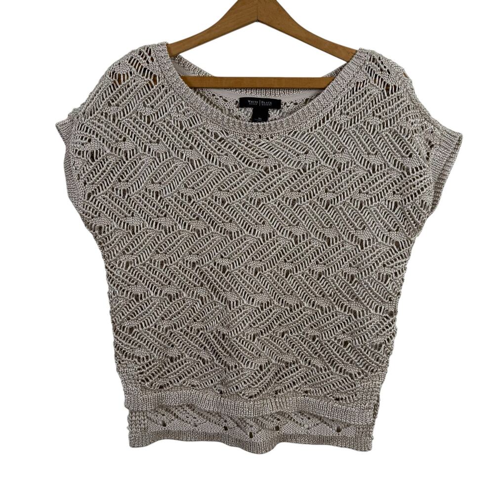 White House Black Market Women Open Knit Sweater Size XS Preppy Coastal Resort